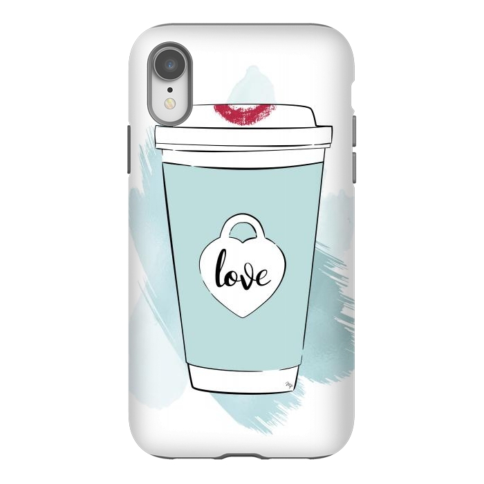 iPhone Xr StrongFit Love Coffee Cup by Martina