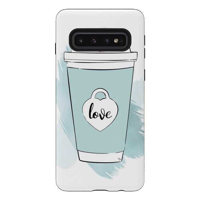 Galaxy S10 StrongFit Love Coffee Cup by Martina