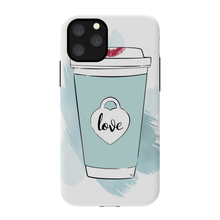 iPhone 11 Pro StrongFit Love Coffee Cup by Martina