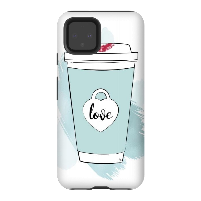 Pixel 4 StrongFit Love Coffee Cup by Martina