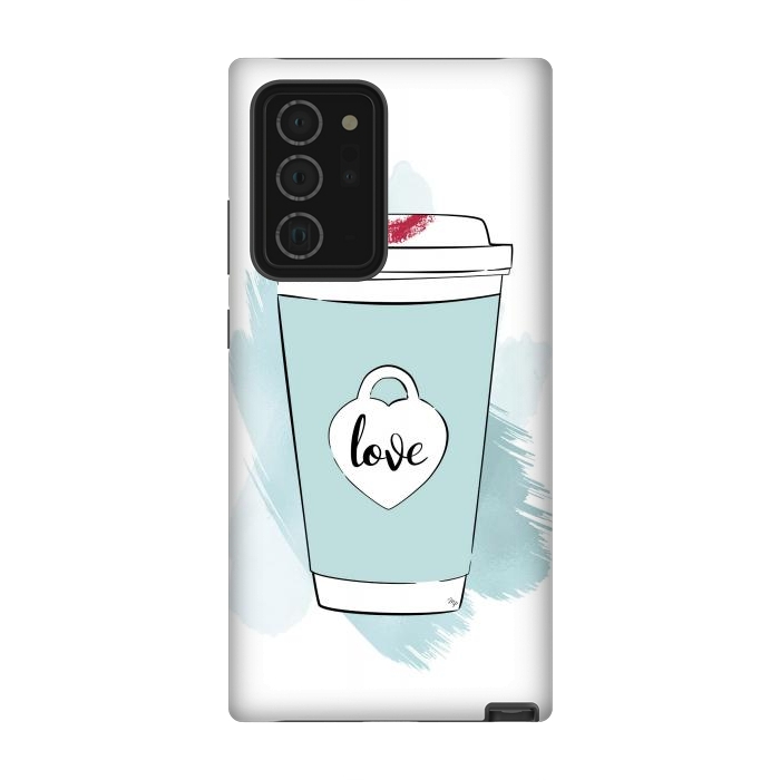 Galaxy Note 20 Ultra StrongFit Love Coffee Cup by Martina