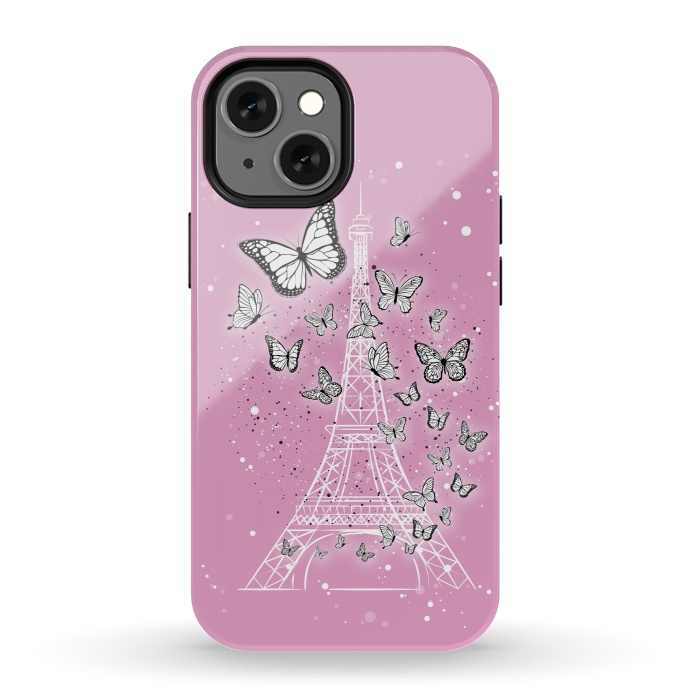 iPhone 13 mini StrongFit Pink Paris by Martina