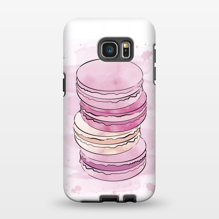 Galaxy S7 EDGE StrongFit Pink Macarons by Martina