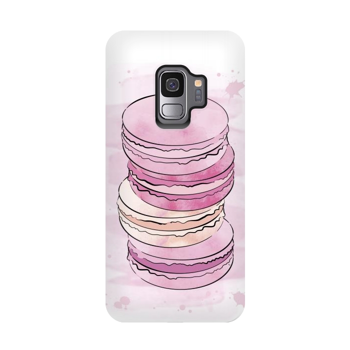 Galaxy S9 StrongFit Pink Macarons by Martina