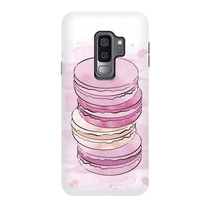 Galaxy S9 plus StrongFit Pink Macarons by Martina
