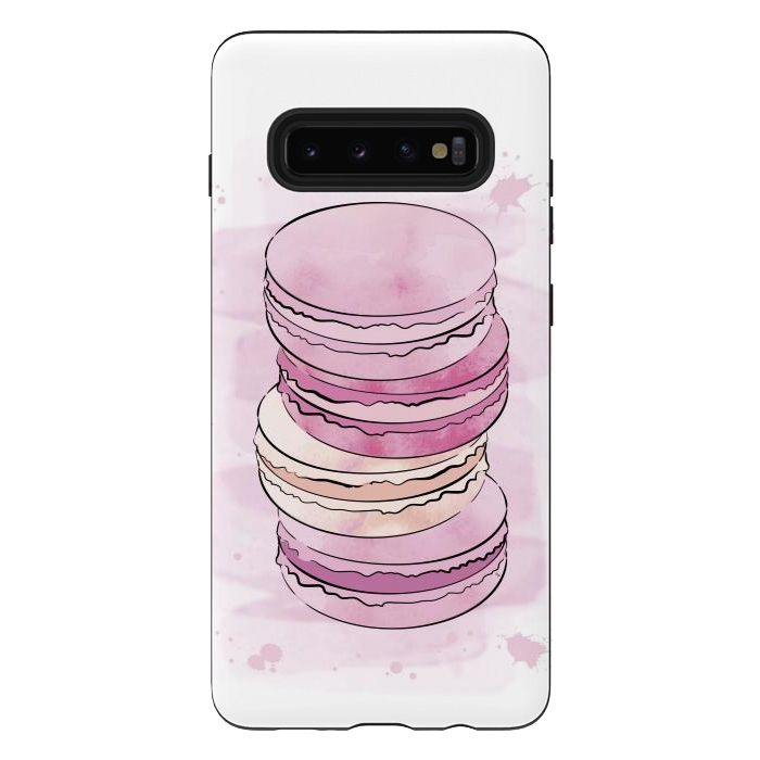 Galaxy S10 plus StrongFit Pink Macarons by Martina
