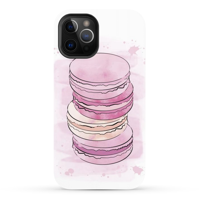 iPhone 12 Pro StrongFit Pink Macarons by Martina