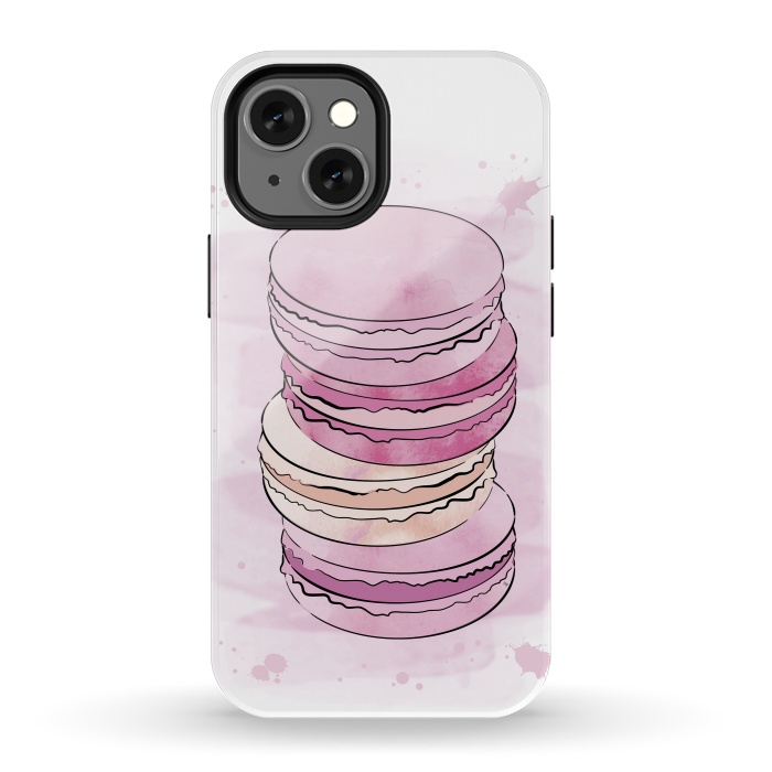 iPhone 13 mini StrongFit Pink Macarons by Martina
