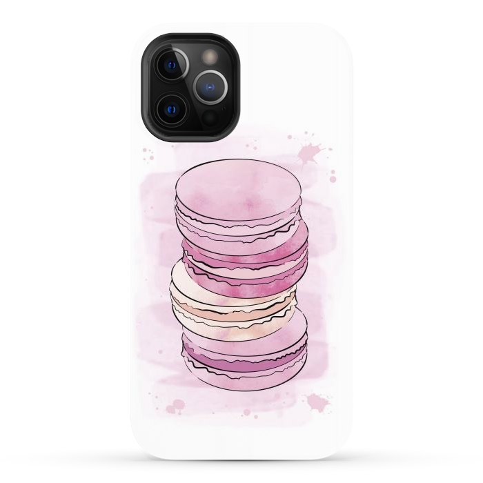 iPhone 12 Pro Max StrongFit Pink Macarons by Martina