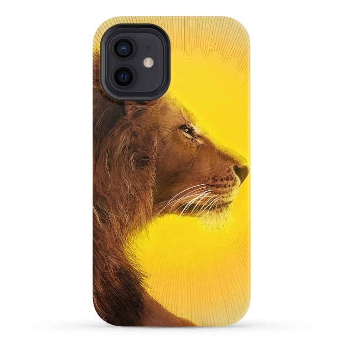 iPhone 12 StrongFit Lion and Sun by ECMazur 