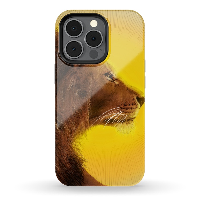iPhone 13 pro StrongFit Lion and Sun by ECMazur 