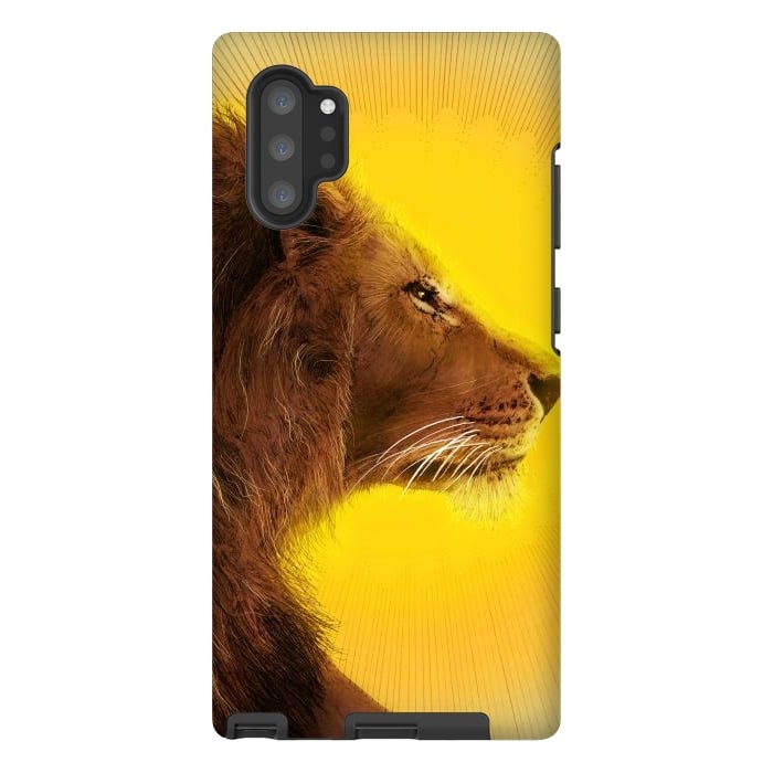 Galaxy Note 10 plus StrongFit Lion and Sun by ECMazur 