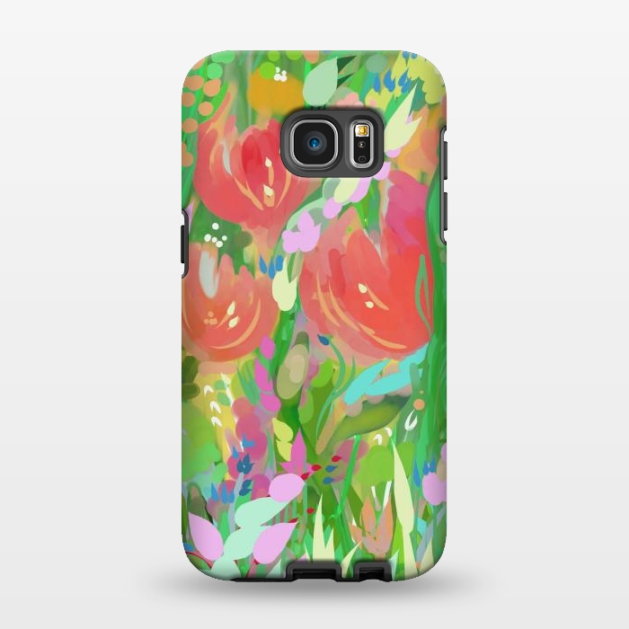 Galaxy S7 EDGE StrongFit Baby's Orange Roses by Josie