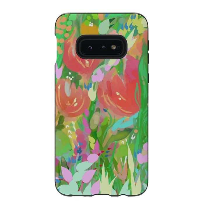 Galaxy S10e StrongFit Baby's Orange Roses by Josie