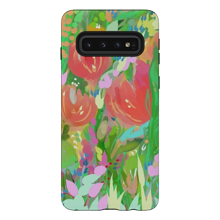 Galaxy S10 StrongFit Baby's Orange Roses by Josie