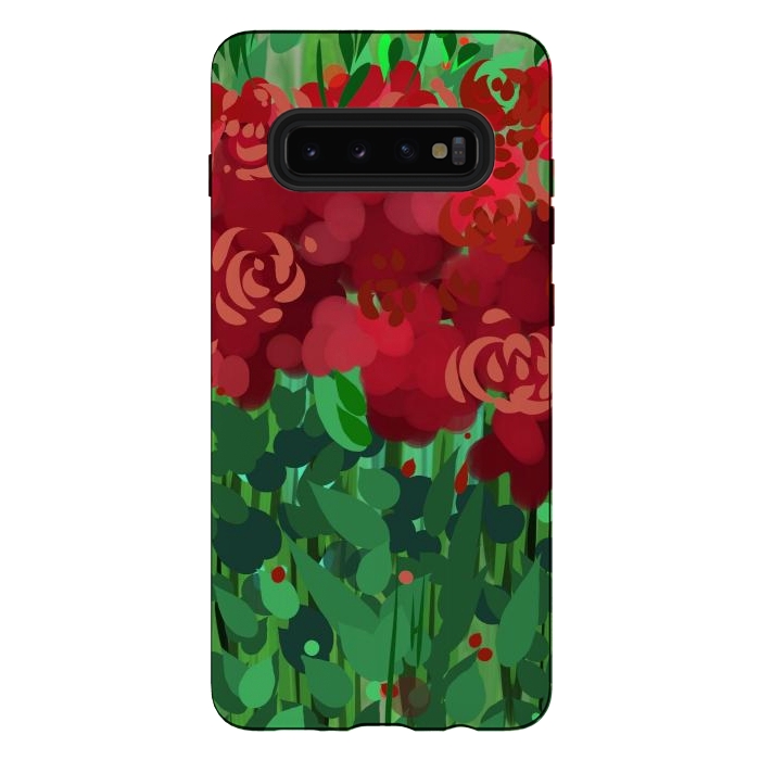 Galaxy S10 plus StrongFit Reddom Roses by Josie
