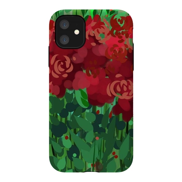 iPhone 11 StrongFit Reddom Roses by Josie