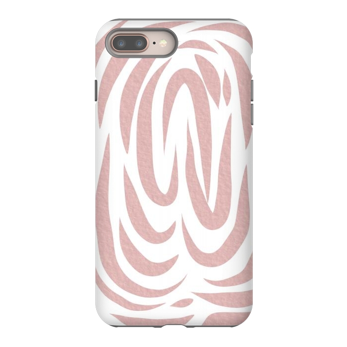iPhone 7 plus StrongFit Brown Watercolor stripes by Josie