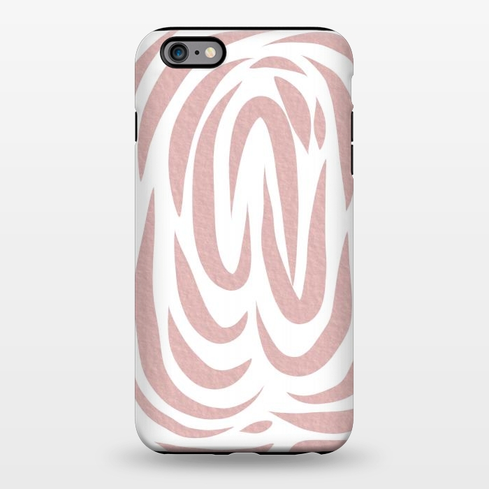 iPhone 6/6s plus StrongFit Brown Watercolor stripes by Josie