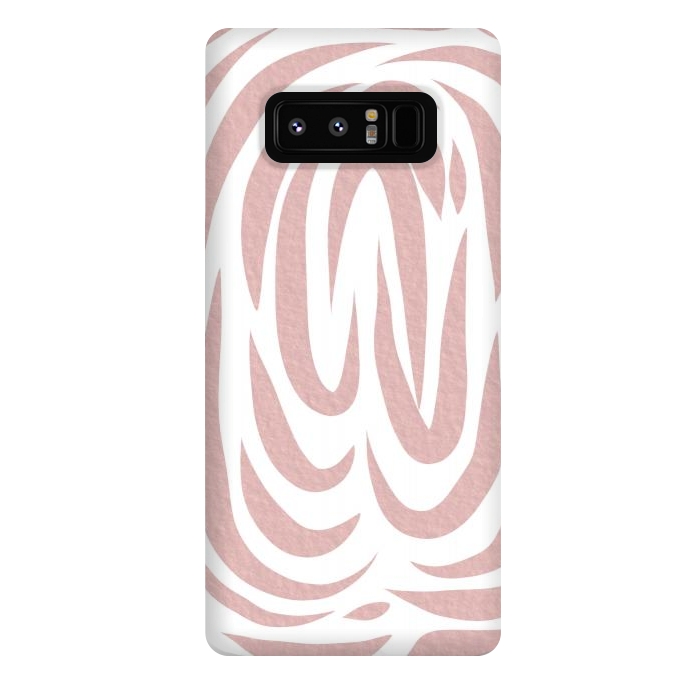 Galaxy Note 8 StrongFit Brown Watercolor stripes by Josie