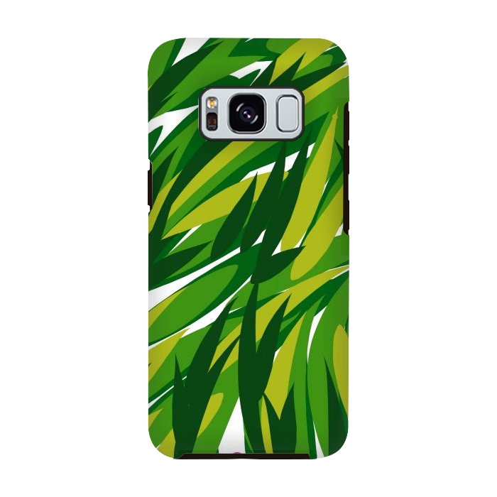Galaxy S8 StrongFit Green Palms by Josie