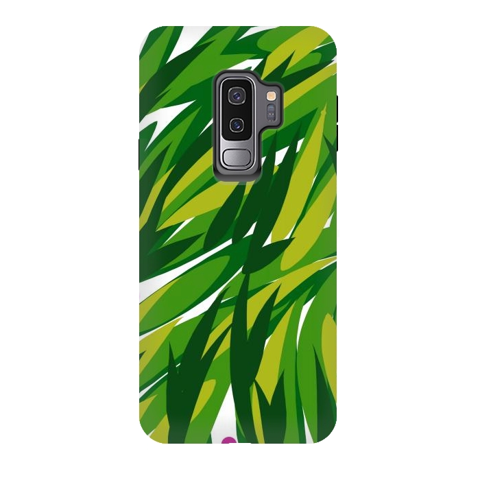 Galaxy S9 plus StrongFit Green Palms by Josie