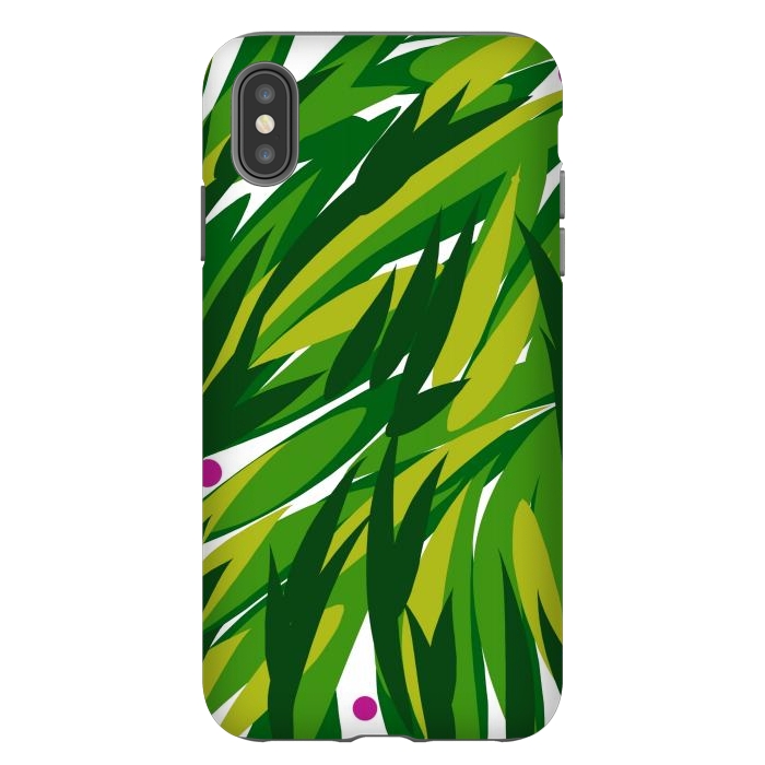 iPhone Xs Max StrongFit Green Palms by Josie