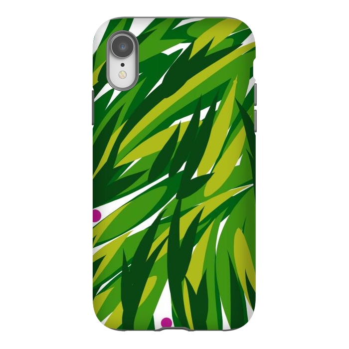 iPhone Xr StrongFit Green Palms by Josie