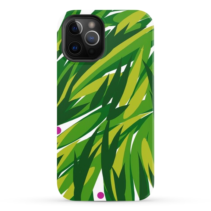 iPhone 12 Pro StrongFit Green Palms by Josie