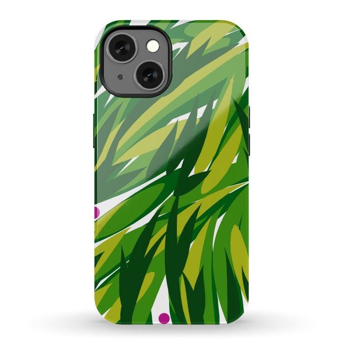 iPhone 13 StrongFit Green Palms by Josie