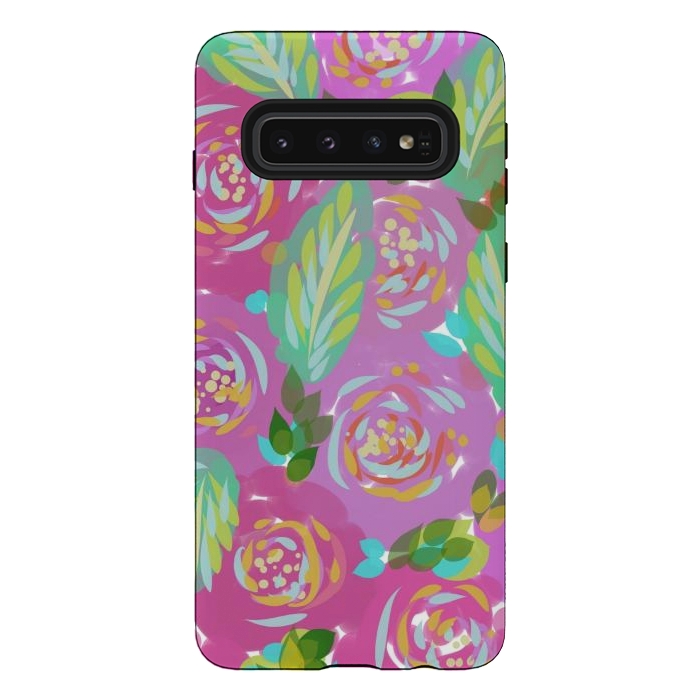 Galaxy S10 StrongFit Happy Colors  by Josie