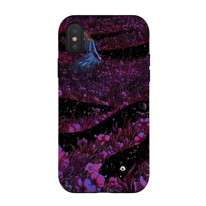 iPhone Xs / X StrongFit Common Garden Snake at Night by ECMazur 