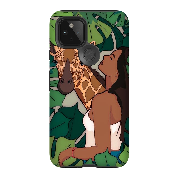 Pixel 5 StrongFit The green jungle girl by Steve Wade (Swade)