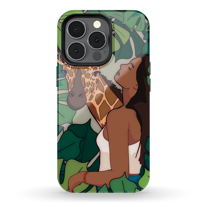 iPhone 13 pro StrongFit The green jungle girl by Steve Wade (Swade)