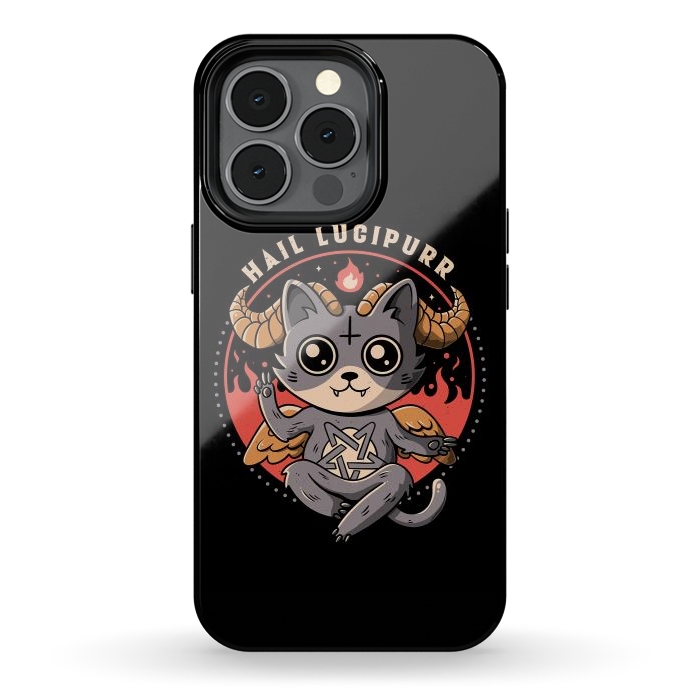 iPhone 13 pro StrongFit Hail Lucipurr by eduely