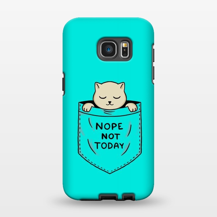 Galaxy S7 EDGE StrongFit Cat Pocket by Coffee Man