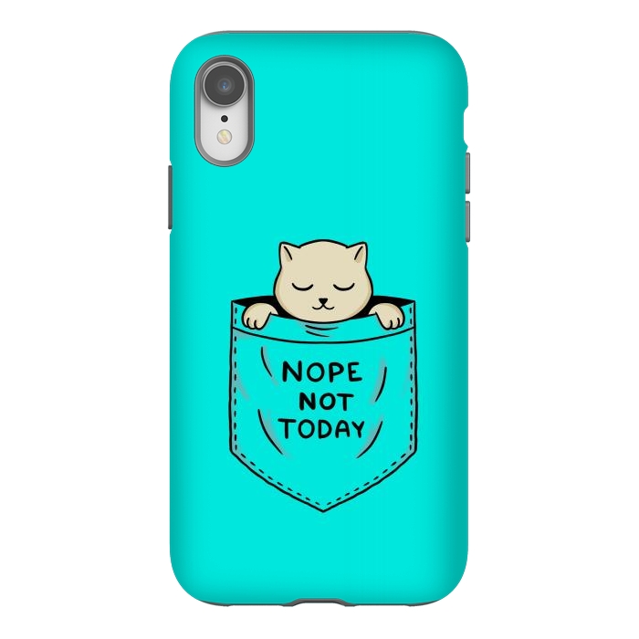iPhone Xr StrongFit Cat Pocket by Coffee Man