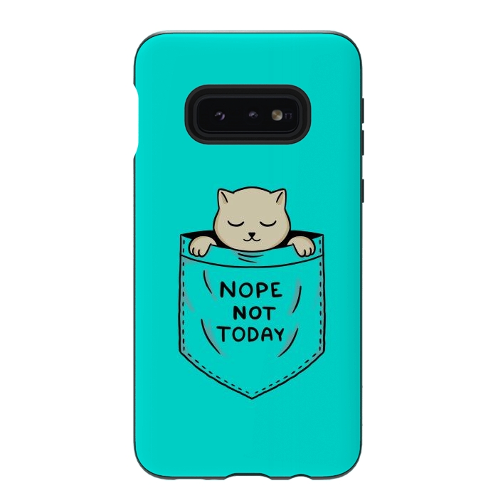 Galaxy S10e StrongFit Cat Pocket by Coffee Man