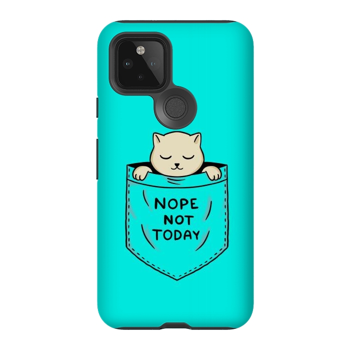 Pixel 5 StrongFit Cat Pocket by Coffee Man