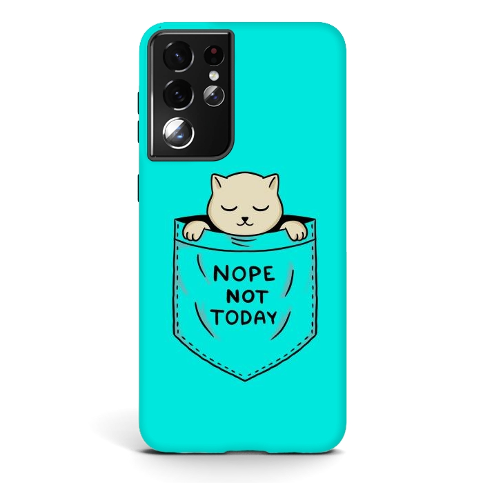 Galaxy S21 ultra StrongFit Cat Pocket by Coffee Man