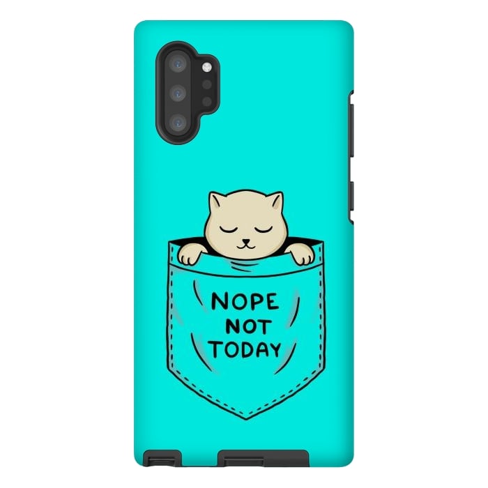 Galaxy Note 10 plus StrongFit Cat Pocket by Coffee Man