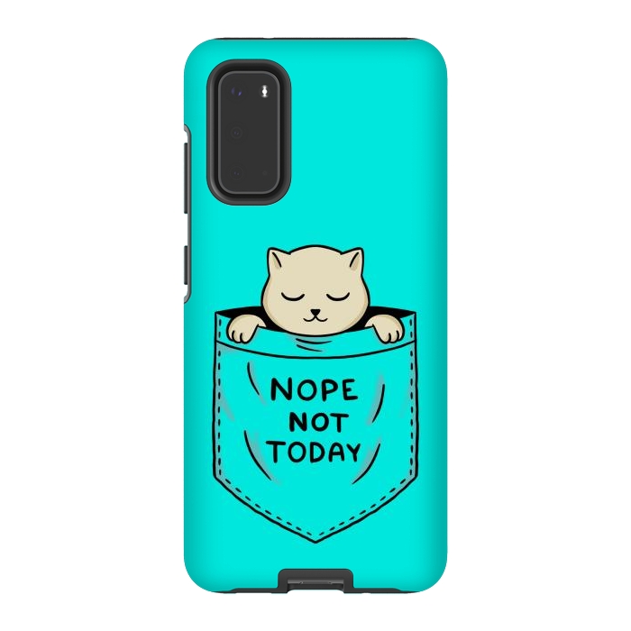Galaxy S20 StrongFit Cat Pocket by Coffee Man