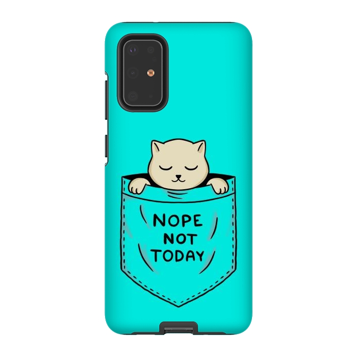 Galaxy S20 Plus StrongFit Cat Pocket by Coffee Man