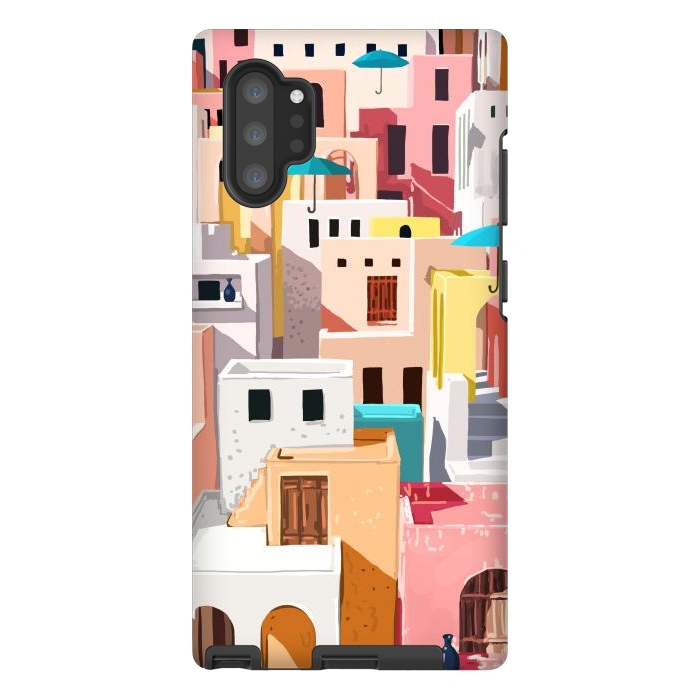 Galaxy Note 10 plus StrongFit Pastel Cityscape by Uma Prabhakar Gokhale