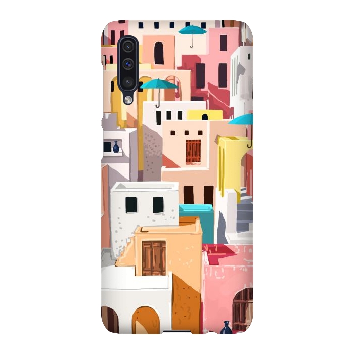 Galaxy A50 SlimFit Pastel Cityscape by Uma Prabhakar Gokhale