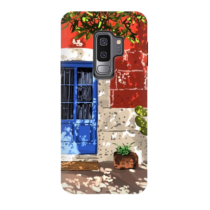 Galaxy S9 plus StrongFit Intentful Living | Summer Architecture Travel Positivity | Optimism Good Vibes Bohemian House Door by Uma Prabhakar Gokhale