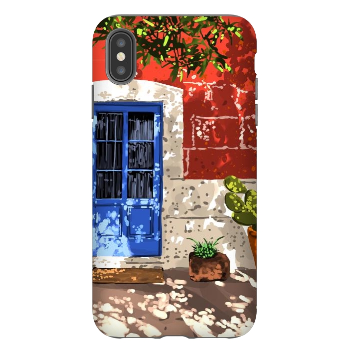 iPhone Xs Max StrongFit Intentful Living | Summer Architecture Travel Positivity | Optimism Good Vibes Bohemian House Door by Uma Prabhakar Gokhale