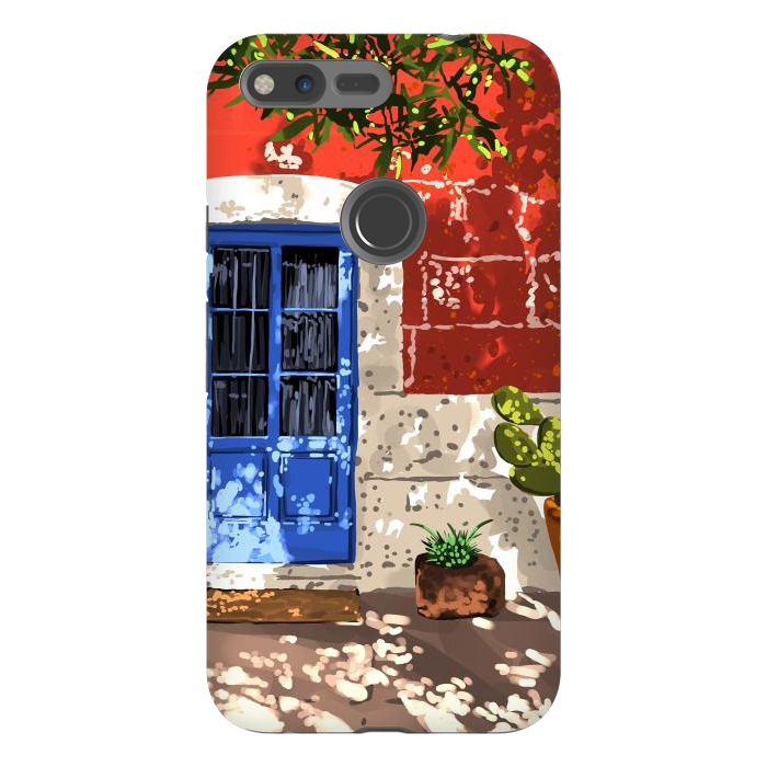 Pixel XL StrongFit Intentful Living | Summer Architecture Travel Positivity | Optimism Good Vibes Bohemian House Door by Uma Prabhakar Gokhale