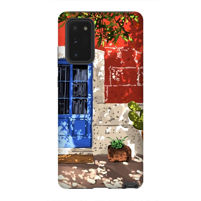 Galaxy Note 20 StrongFit Intentful Living | Summer Architecture Travel Positivity | Optimism Good Vibes Bohemian House Door by Uma Prabhakar Gokhale