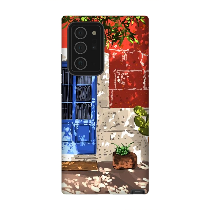 Galaxy Note 20 Ultra StrongFit Intentful Living | Summer Architecture Travel Positivity | Optimism Good Vibes Bohemian House Door by Uma Prabhakar Gokhale